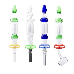 Hoofdshop214 NC011 Hookah Rookpijp Glazen Bongs 10 mm 14 mm Titanium keramische punt Banger Quartz Nail Dab Rig Bong