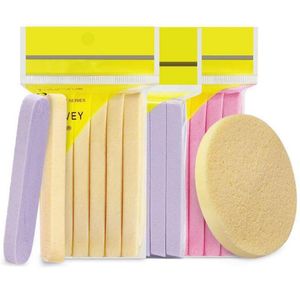 Prix usine 12pcs / lot Éponge compressée douce Outil de nettoyage du visage Nettoyant pour le visage Tampon Exfoliant Cosmétique Puff applicateurs facetowel