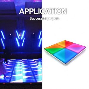 Prix d'usine 1 m x 1 m piste de danse acrylique DMX contrôle RGB lumière de scène