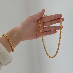 Fabrieksprijs 20 inch touw 18 K Goud roestvrij staalmensen touw ketting Cubaanse linkketting ketting ketting