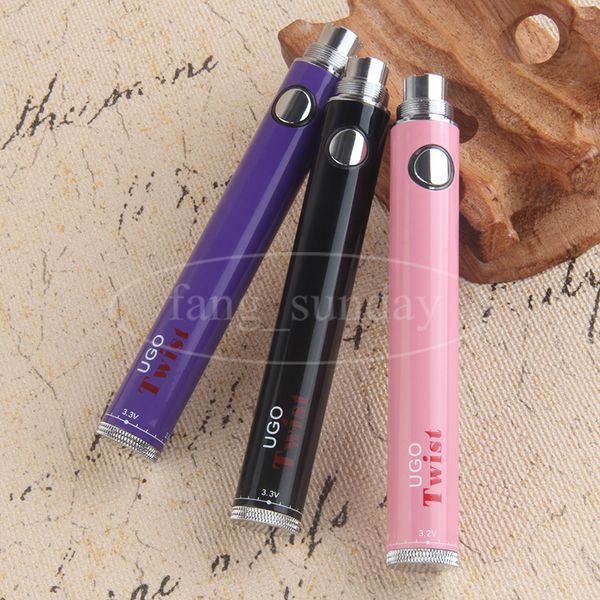 510 Thread E Cigarettes Voltaje variable eCigs Vaporizador UGO eGo C Twist Micro USB Passthrough Vape Pen Baterías Aceptar LOGOTIPO personalizado