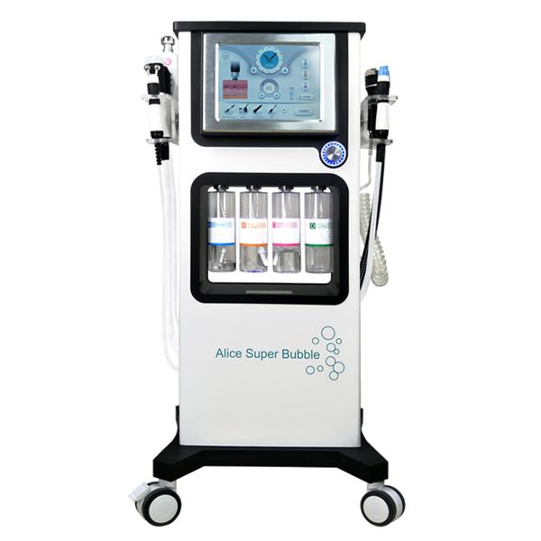 Prix ​​usine 7 en 1 machine faciale super bulle professionnel rajeunissement de la peau blanchissant l'élimination des rides oxygène Jet Peel pistolet de pulvérisation facial à oxygène