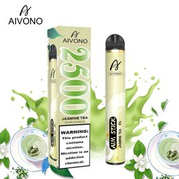 Fabrieksprijs Aivono Aim Stick 2500 Rookwolken Vape-pen Elektronische sigaret 5% 2% 0% Nicotine 9 ml e-sap 13000 15000 puffbar Wegwerpvapes