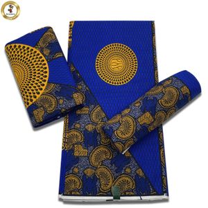 Factory Prijs Ankara Wax Fabric D Verbare Afrikaanse echte printwasstof 100% katoenen Ghana Style Soft Pagne naaien 240511