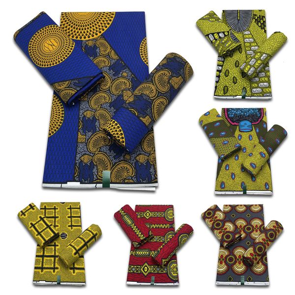 Precio de fábrica tela de cera Ankara d verdadera tela de cera de impresión Real africana 100% algodón estilo Ghana costura suave Pagne 240223