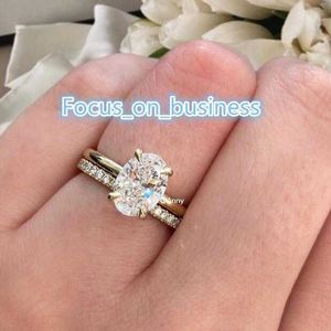 Factory prijs bruids sieraden vrouwen meisjes verloving trouwring 18k geel goud vvs moissaniet diamanten ring pass diamant tester