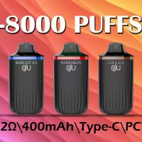 USA Disposable OJU 8000puffs E Cigarettes Max Puffs Stick Bar Mesh Cobine REMPLIEL POD DEPECRE C BATTERIE RECHARGable Batterie RECHARG￉