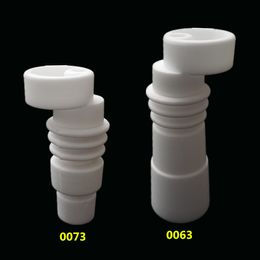 Fabrieksprijs Domeloze keramische nagels 14 mm en 18 mm met 22mm roken glazen kom keramische nagel vs titanium nagelkwarts nagels voor glazen bongs