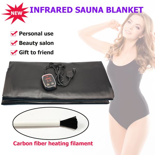 Cobertor de sauna infravermelho distante para uso doméstico, máquina de emagrecimento de pressão de ar de aquecimento para dispositivo de desintoxicação de drenagem linfática