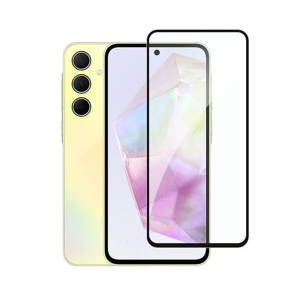 Protecteur d'écran à couverture complète à prix d'usine pour Samsung A15 A25 A35 A55 9H en verre trempé 2.5D de qualité supérieure, film de protection compatible avec les coques avec emballage 10 en 1