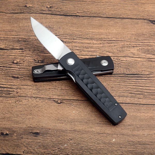 Precio de fábrica G3502 Flipper Cuchillo plegable D2 Hoja de satén CNC Negro G10 Mango Cojinete de bolas Acampar al aire libre Senderismo Pesca EDC Cuchillos de carpeta de bolsillo