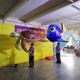 Prix d'usine géant personnalisé mains poisson gonflable avec LED et ventilateur pour la décoration de la scène de la publicité du parc