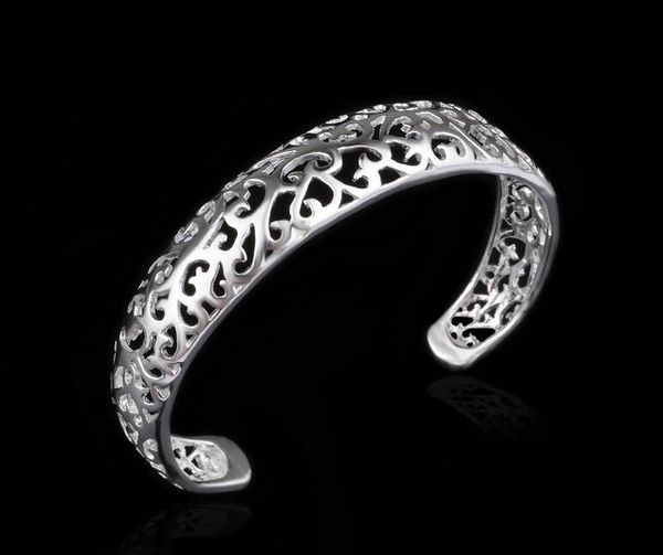 prix usine Vente Chaude 925 Sterling Argent plaqué bijoux de mode charme creux bracelet bracelet Fille/Madame 10 pcs/lot