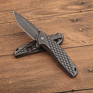 Precio de fábrica KS1353 BW Cuchillo plegable Flipper asistido 8Cr13Mov Hoja de lavado de piedra negra Mango de acero inoxidable Cuchillos de carpeta de bolsillo EDC para exteriores con caja al por menor