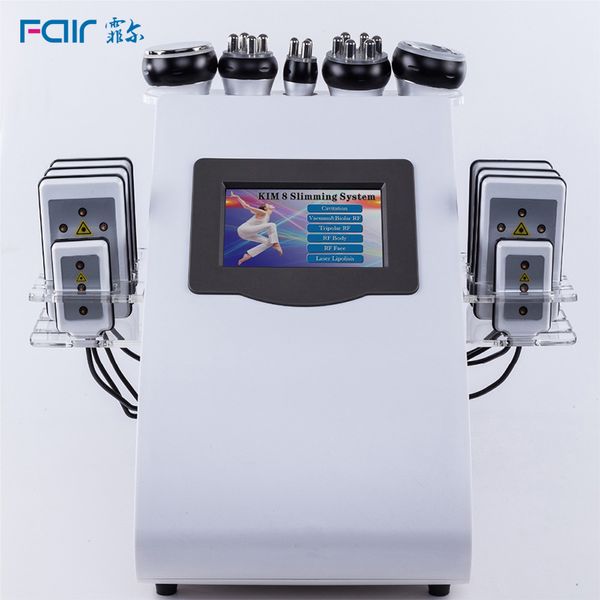 Prix usine Liposuccion LipoLaser 40K 80K Minceur Machine Cavitation Vide RF Laser Pads Anti-âge Body Scultping Fat Burner Salom Équipement avec 5 poignées