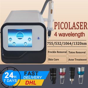 Factory prijs picoseconde laser huid verjonging schoonheid machine tattoo pigment verwijdering huidverzorgingsapparatuur zwarte poppenbehandeling 532 nm 755 nm 1064nm 1320 nm