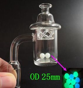 Prix usine Quartz Banger Nail avec Cyclone Riptide Spinning Carb Cap Coloré Lumineux Terp Perle Boule Insert Pour plate-forme pétrolière Tuyau d'eau en verre