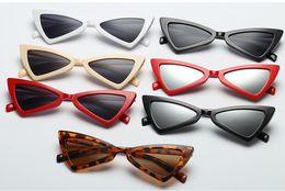 Prix usine Sexy Cat Eye Lunettes de soleil Triangle Leopard Cadre Diverses couleurs en option Lunettes en plastique femmes lunettes de soleil pour lunettes de soleil 10PCS