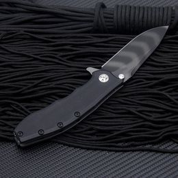 Fabrikpreis Z T0562 Flipper Taschenklappmesser D2 Titanbeschichtung Drop Point Klinge G10 / Edelstahlgriff Kugellager Schnell zu öffnende Messer mit Einzelhandelsverpackung