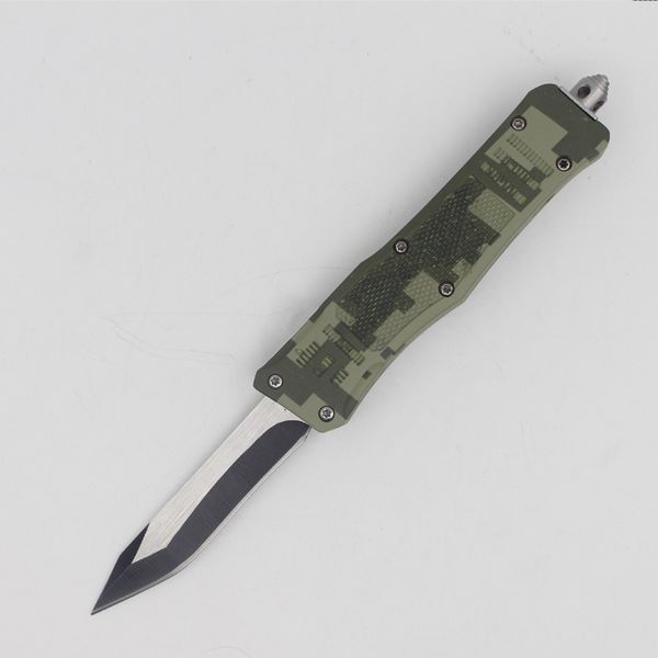 Coltello tattico automatico 616 Mini da 7 pollici di alta qualità 440C Coltello tascabile EDC con trafilatura nera Lama in lega di zinco-alluminio