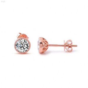 Prix de promotion d'usine 925 Sterling Silver 18k Gold Plated Cz Jewelry Moissanite Boucles d'oreilles pour femmes