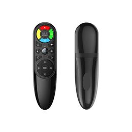 Factory Q6 Voice Remote Controlers met verlichte 2.4G Wireless toetsenbordvliegmuis IR Learning Airmouse voor Smart TV Box Mini PC