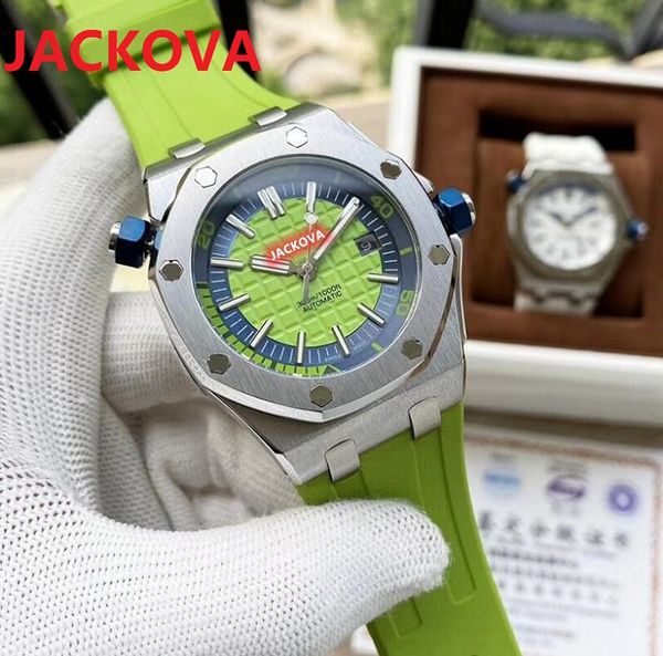 Qualité d'usine Mécanique Automatique METTRE METTRE 42 mm Case en acier inoxydable Multi-directeur Luminal Classic Classic Generous Black Yellow Green Rubber Watches