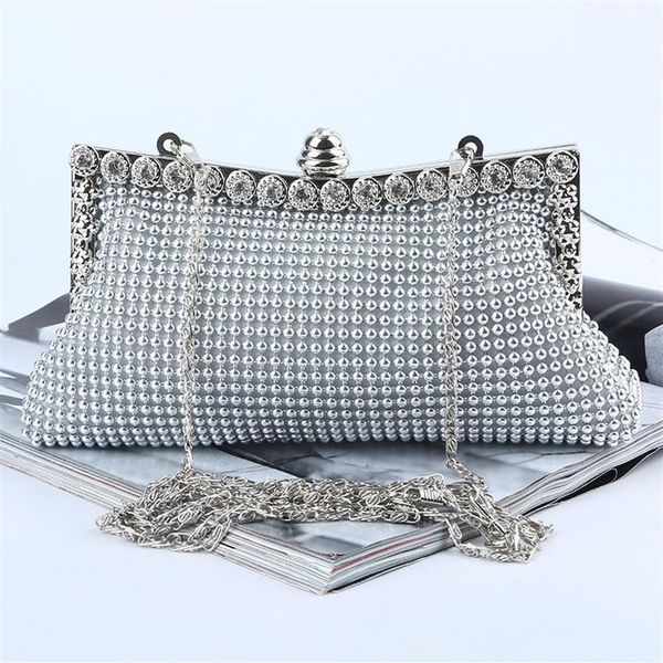 Factory Retailll entièrement marque Nouveau pochette à la main jolie à la main avec une fête de soirée en satin pour le banquet de mariage Pormmo261x