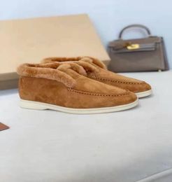 Factory S Luxury Designer Boots en cuir velouté Chaussures robes pour hommes mode British Style Winter Man Femmes Lazy Brand L5732461