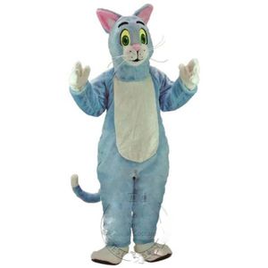 Factory Verkoop volwassen maat blauw kat mascotte kostuum verjaardagsfeestje anime cartoon thema fancy jurk