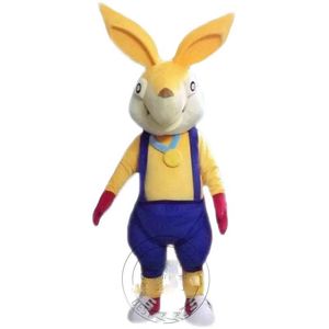 Vente d'usine taille adulte lapin jaune mascotte Costume fête d'anniversaire anime dessin animé thème robe Halloween tenue déguisement costume