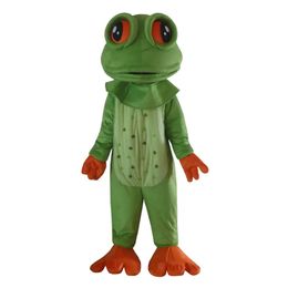 Costumes de mascotte de grenouille de grands yeux, robe de soirée fantaisie, tenue de personnage de dessin animé, taille adulte, carnaval, pâques, vêtements à thème publicitaire, vente d'usine