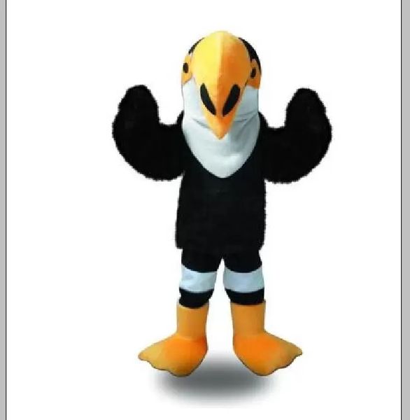 Vente d'usine Big Nose Black Bird Mascot Costumes Fancy Party Robe Cartoon Character Teset Adults Taille Carnival P￢ques Advertising Theme Clothing