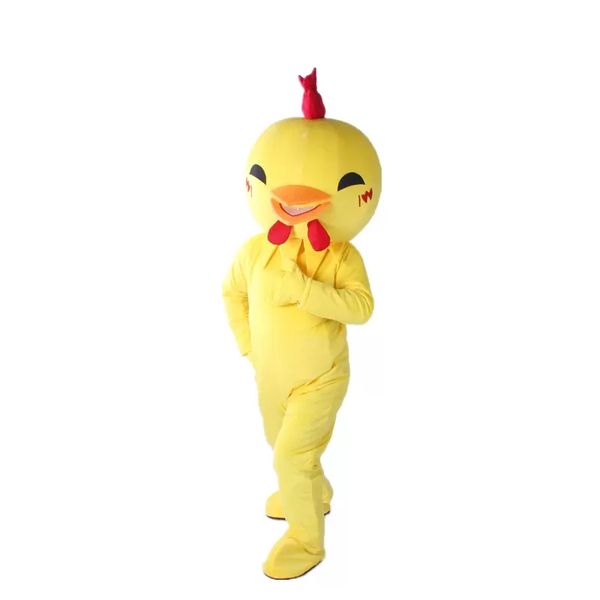 Vente d'usine dessin anoon jaune Chick Mascot Costumes Fancy Party Robe Cartoon Caroring Tesitiy Suit Adults Taille Carnival P￢ques Advertising Theme Clothing