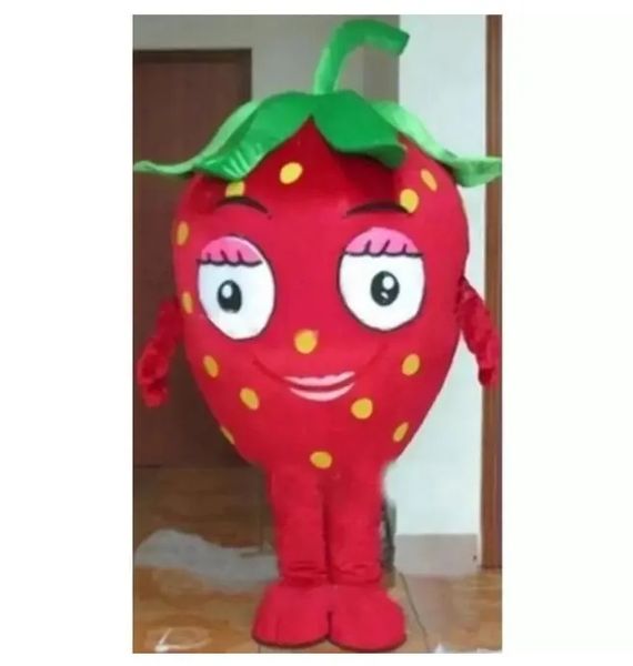 Costumes de mascotte de fraise d'Halloween, costume de dessin animé d'ours de taille adulte, de haute qualité pour fête d'halloween, vente d'usine