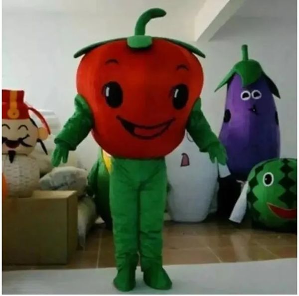 Costumes de mascotte de tomate d'Halloween, taille adulte, costume de dessin animé d'ours, de haute qualité, pour fête d'halloween, vente d'usine