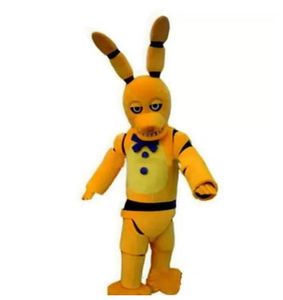 Fabrieksverkoop hot Five Nights at Freddy's FNAF Toy Creepy Yellow Bunny Mascot Cartoon Christmas Clothing