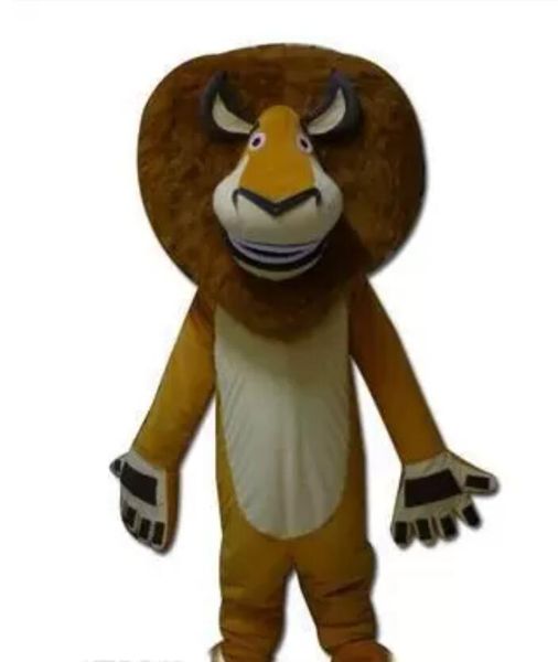 Vente d'usine hot Madagascar lion Alex Cartoon Costume De Mascotte école mascottes personnage Hommes costumes pour les gars bateau rapide