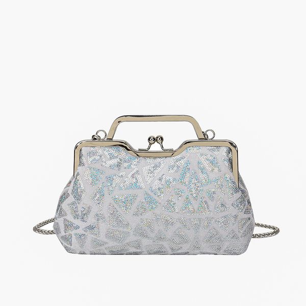 Sacs à bandoulières pour dames de ventes d'usine 7 couleurs Fashion Sequins Sac à dîner coloré Sac rétro Metal Pinch Femme Sac à main sucré sacs à main perles 301 #