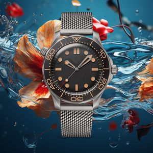 Factory Sales Ocean Watches 8215 Beweging Automatische Mechanische zeehorloges Wave Patroon Dial Waterdichte Luminous Montre Hoogwaardige Master Watchs