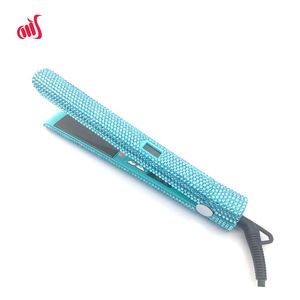 Vente d'usine Bling Tools Diamond Hair Straightener LCD Flat Iron 480 Degree 220623