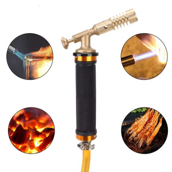 Factory Spot Portable Torch Butane sans sans soudage à gaz Cuisine Boule de cuivre Copper Gun Light Chating Widding Ignition Light