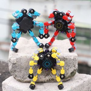 Usine Stock Spinner Mecha Jouets pack Flexible Fidget Anti Stress Enfants Spinners Main Rouge Adulte Stress Jouet En Gros