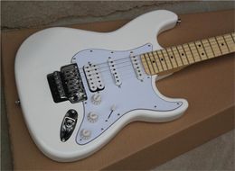 Factory Store White Body HSS Pickups Maple Neck Fretboard St 6 Strings Electric Guitar Guitarra4355924