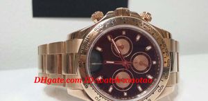 Factory Leverancier 116505 Black Dial Rose Gold Roestvrijstalen Armband Automatische Mens Horlogeshorloges