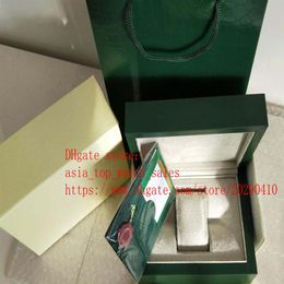 Proveedor de fábrica hermoso reloj verde Caja original Papeles Tarjeta Monedero Cajas de regalo Bolso 185 mm 134 mm 84 mm 116610 116660 116710 Wat279i