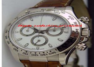 Factory Leverancier Luxe horloges 116519 Witte wijzerplaat roestvrijstalen armband automatische herenherenhorloge horloges7389744