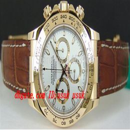 Factory Leverancier Luxury polshorwatch 116518 Witte wijzerplaat roestvrijstalen armband automatische heren herenhorloge horloges232G