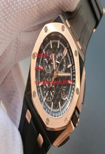 Fournisseurs d'usine Super Topselling Wrist Wrists Chronographe Rose Gold Chronograph 44 mm Bands de sangle de caoutchouc de mouvement de 44 mm Men7536338