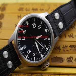 Montres-bracelets de fournisseur d'usine IW500402 7 jours automatique mécanique montre pour hommes montres 47mm pilote sans chronographe cadran noir286k
